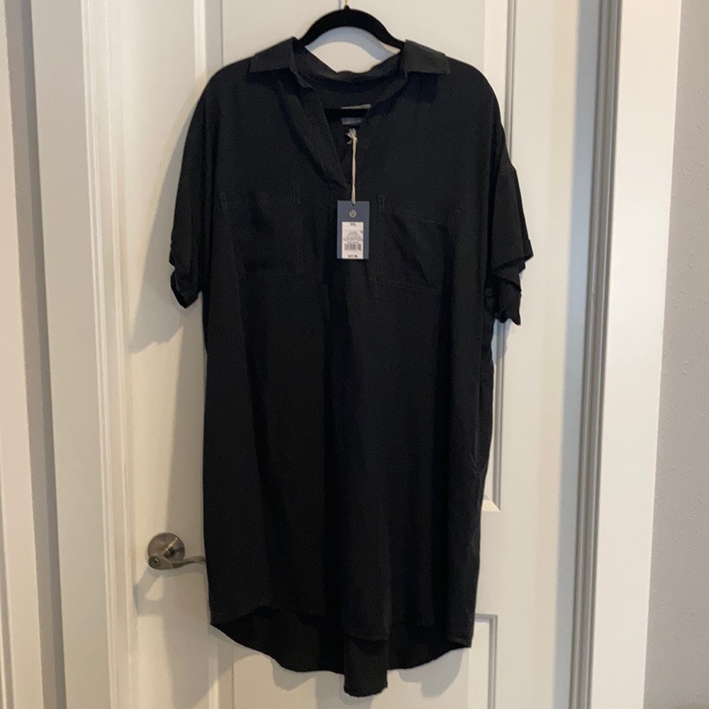 T-shirt dress with pockets.